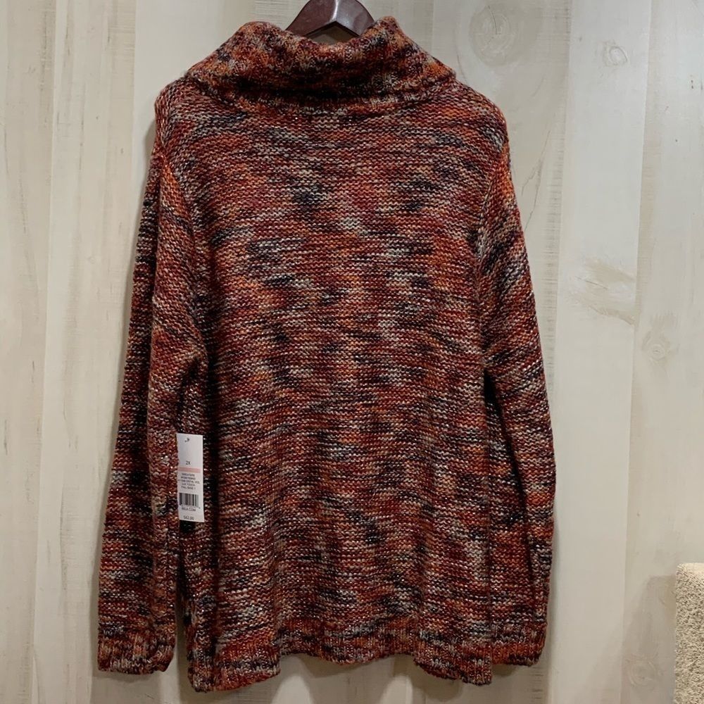 New Directions Plus Variegated Turtleneck Sweater - Picture 2 of 5
